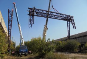 Демонтаж, а затем монтаж козловых кранов г. Липецк